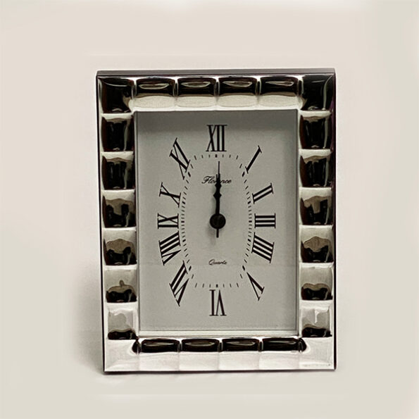 silver_frame_table_clock_squares_pat_6.7 inch_1